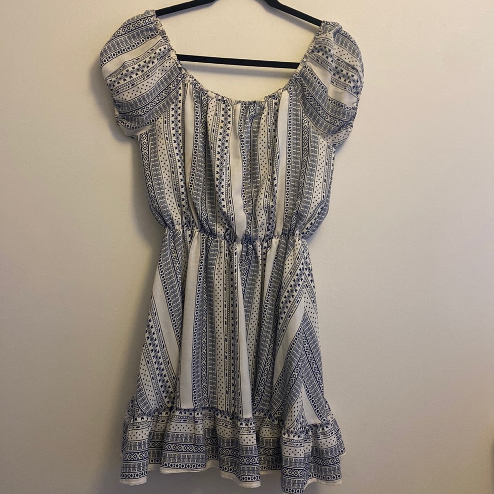 Blue Printed Dress